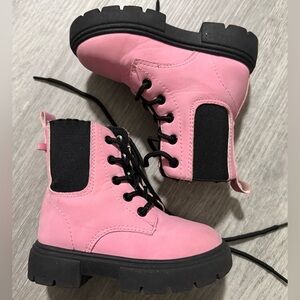 Pink Toddler Combat Boots
